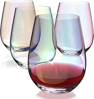 Sponsored Ad - Amesser Wine Glass Stemless 18oz | Large Modern Wine Glass for Burgundy, Cabernet, Sauvignon, Bordeaux,Win...