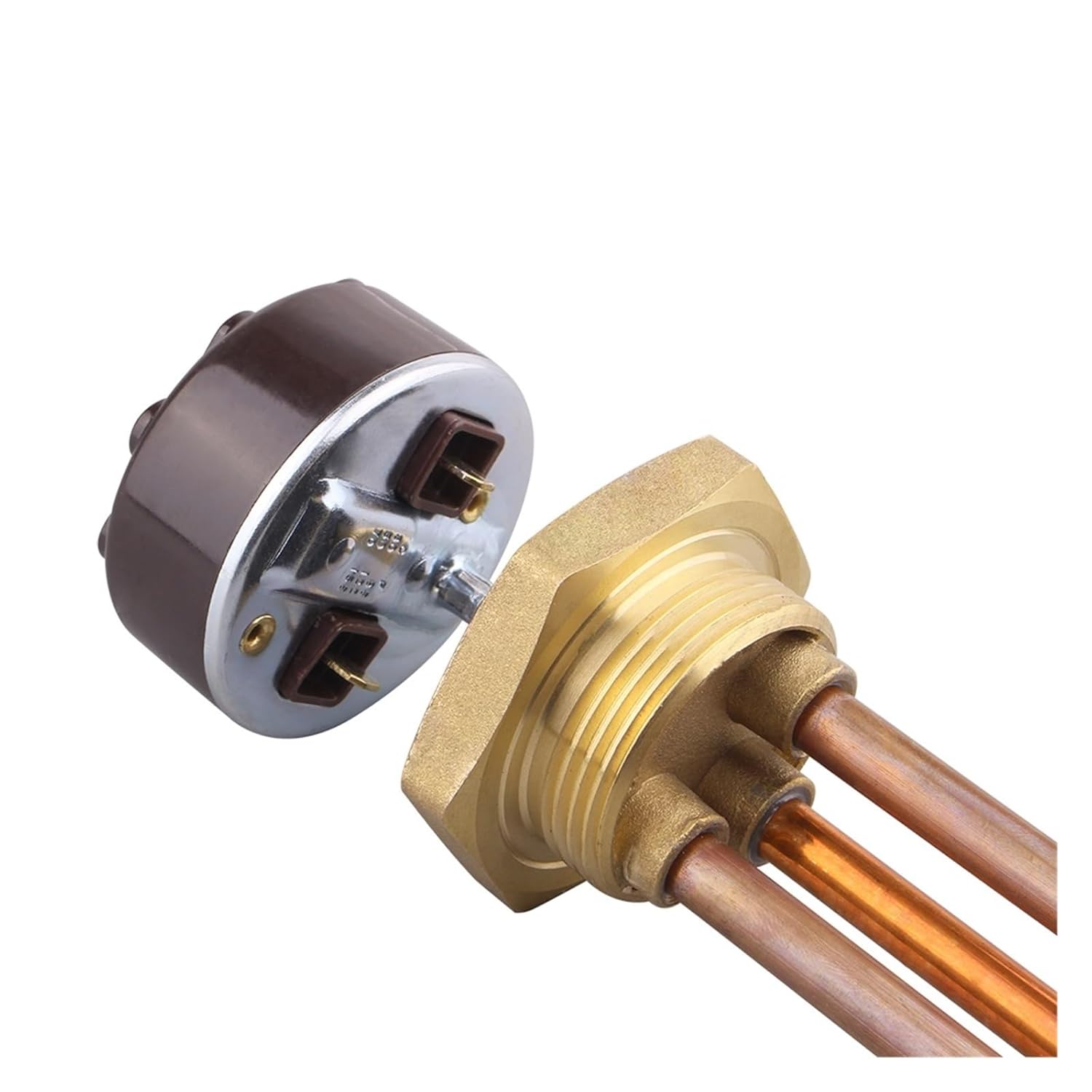 220V Immersion Heating Element Electrical Water Heater with Temperature Controll DN32 Thread Tubular Copper Resistance