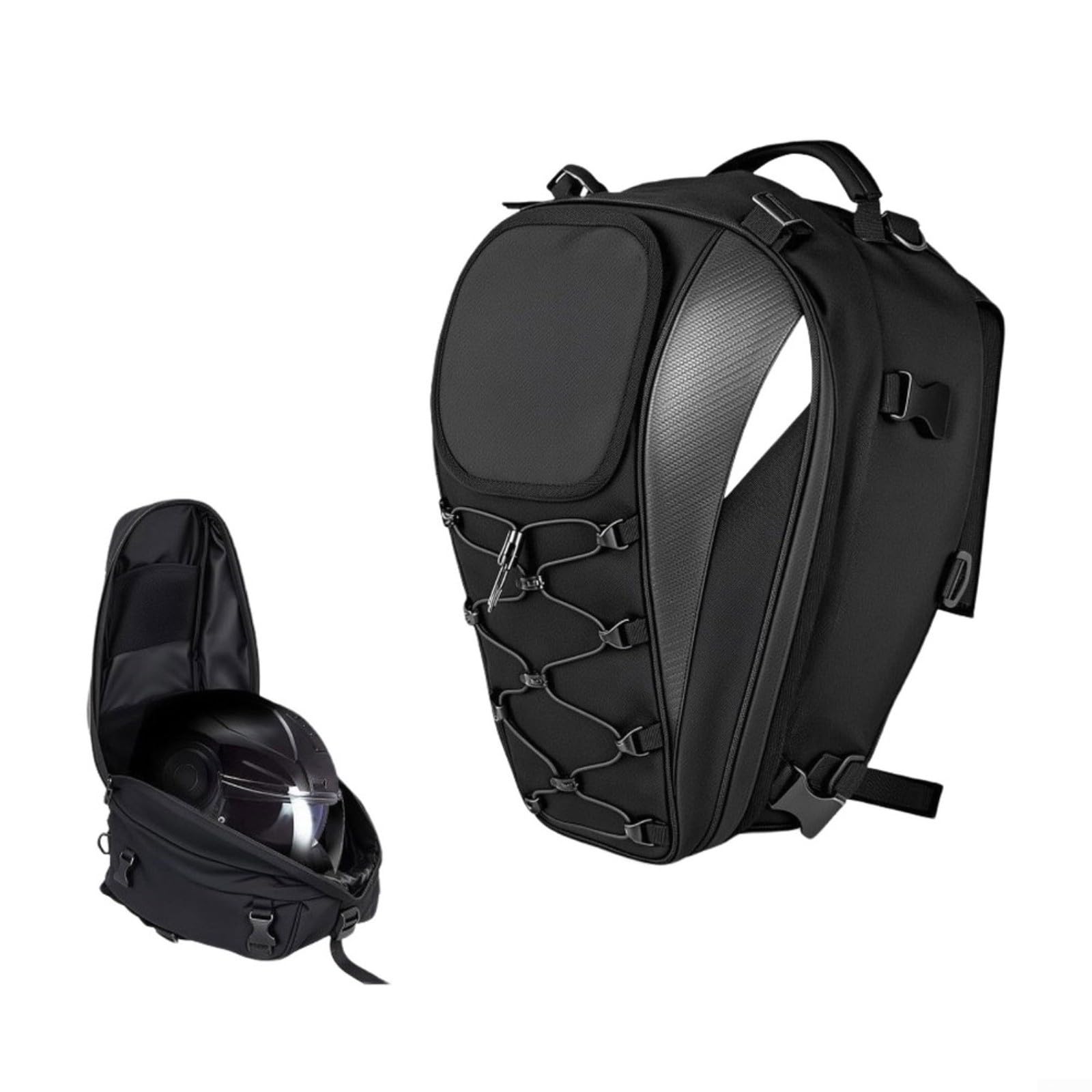 Sacoche de selle de moto imperméable Oxford avec coussin réfléchissant noir pour voyage