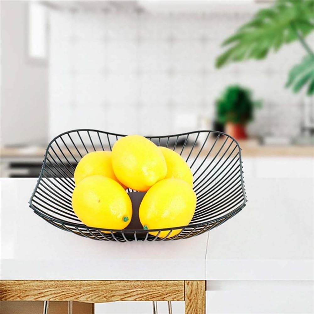 Corbeille à fruits Corbeille à fruits de comptoir, bol rangement , support cuisine rectangulaire en métal for collations Table