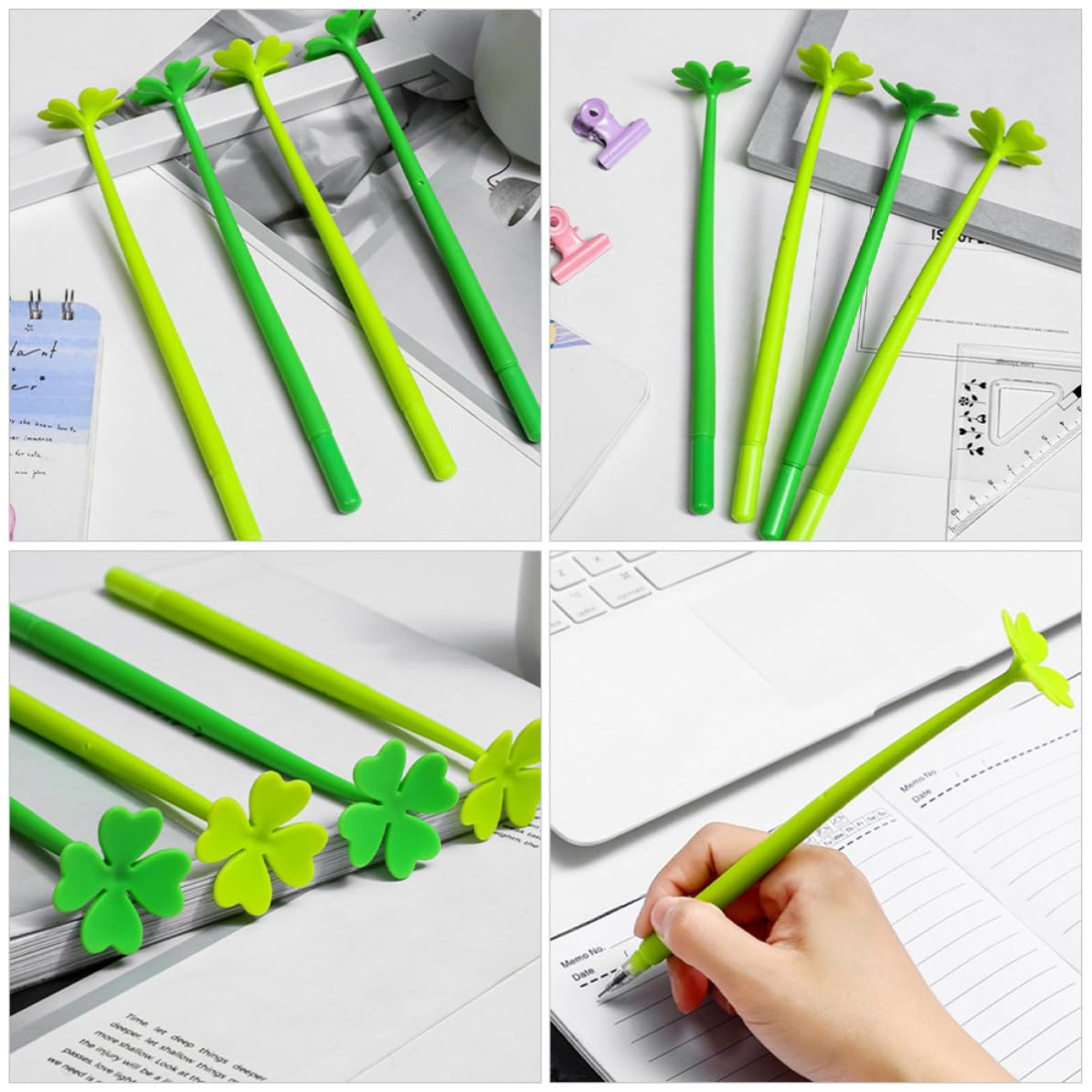 UKCOCO 20 Pezzi Penne Gel a Sfera Fiore Decorativo Penne Leggere per Studenti e Ufficio Carine per Scrittura Quotidiana e Firme