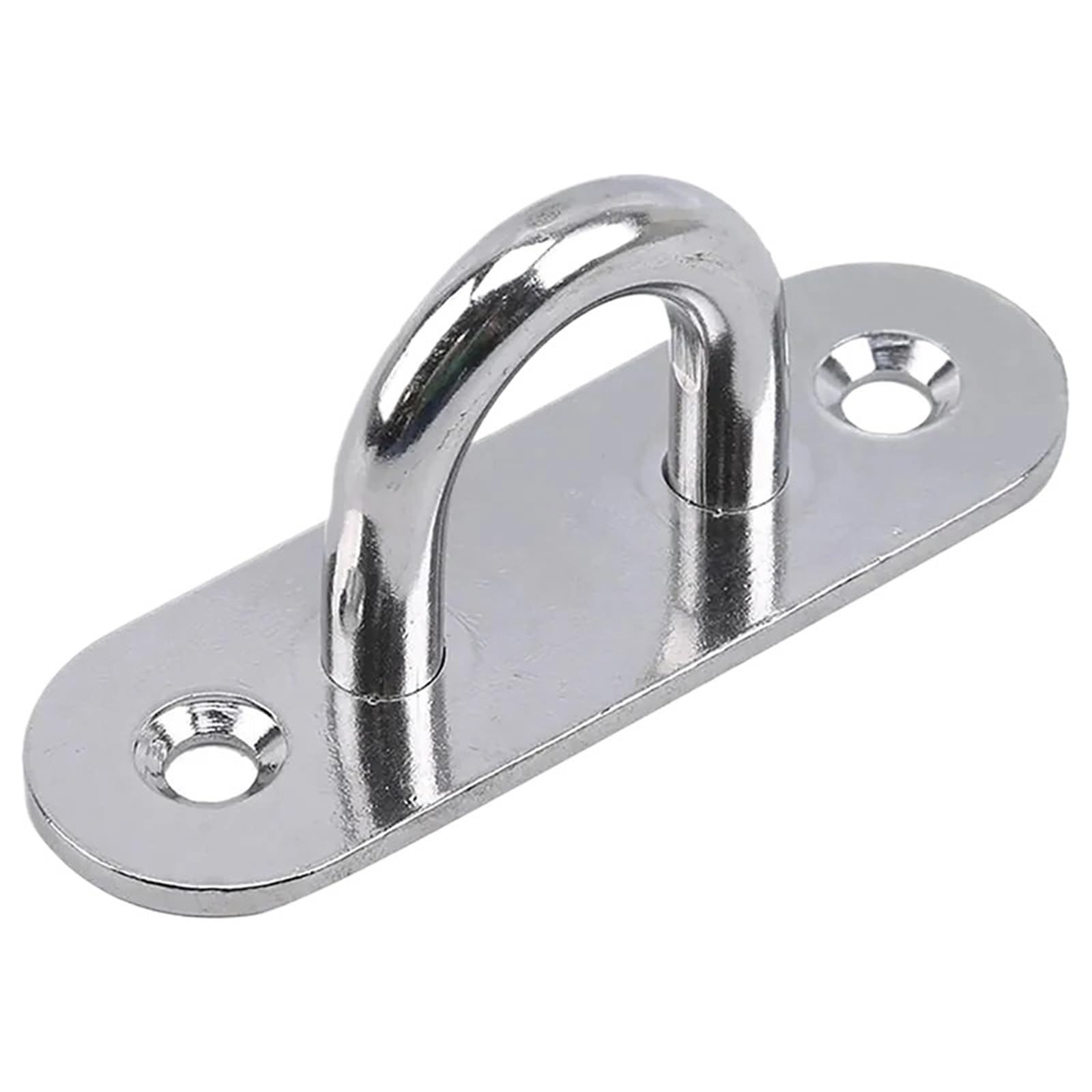 LTYKNGH Eye Plate 4pcs M5 M6 M8 Hook Hooks Eye Plate Heavy Oblong Duty Steel Stainless Pad U Boat Ceiling Hanger Ring Hammock(M6 6x2x2.5cm)