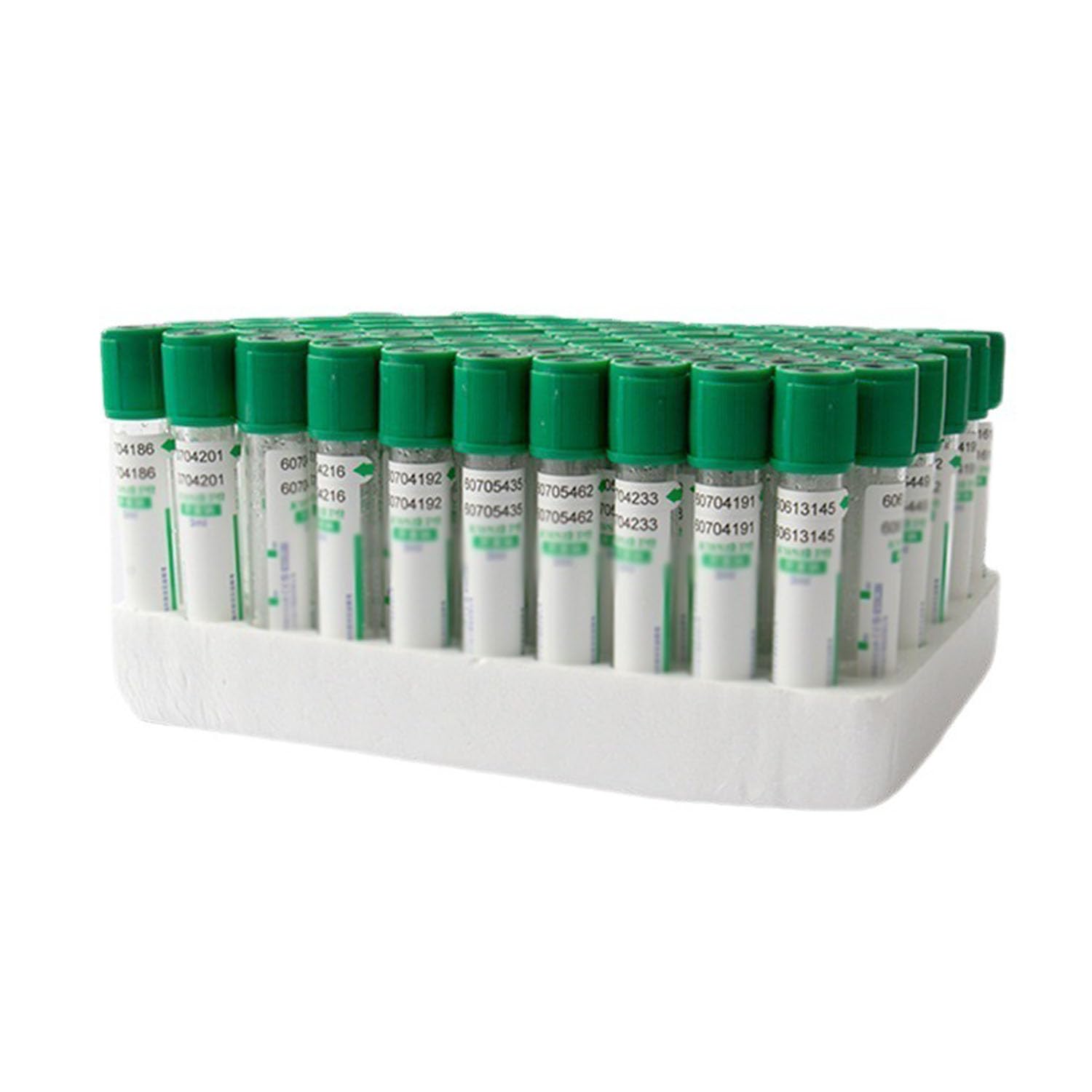 100 tubos vacutainer de vidrio/PET con heparina sódico/litio para tubos de ensayo de laboratorio, animales de mascotas, veterinarios, 5 ml, 10 ml, 15 ml