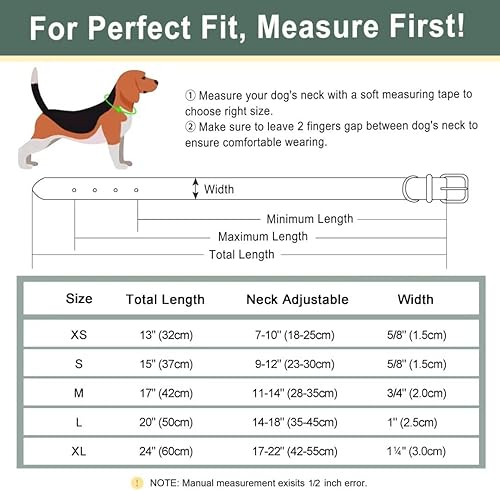 Miniatura 6 de KINYABLUE Collares personalizados para perros extragrandes, collar de cuero acolchado de neopreno suave, collar de perro personalizado con placa de