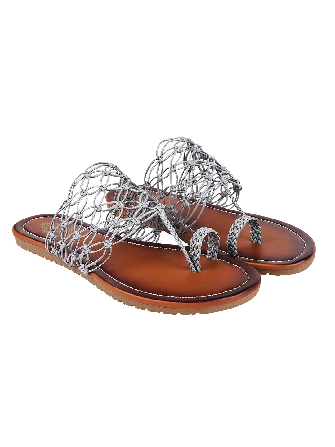 Shoetopia Peach Grey Kolhapuri Flats for Women & Girls /UK8 (B0CCJV8KX6) Amazon Price History, Amazon Price Tracker