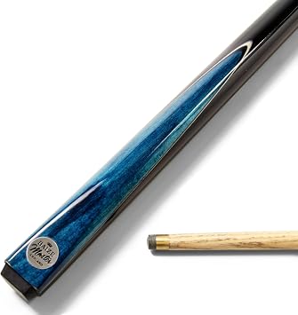 Conquest 2 Piece Kids Snooker & Pool Cue with 9.5mm Layered Pro Tip (Blue)