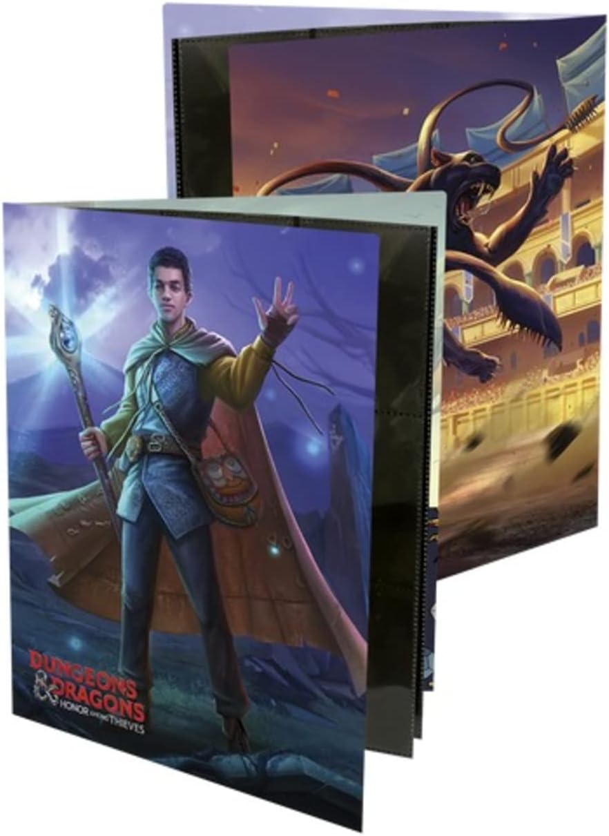 Ultra PRO - Dungeons & Dragons: Honor Among Thieves Character Folio with Stickers Ft. Chris Pine - Organize & Store your Notes, Character Sheets, & D&D Spell cards, Includes Two 9-Pocket Pages