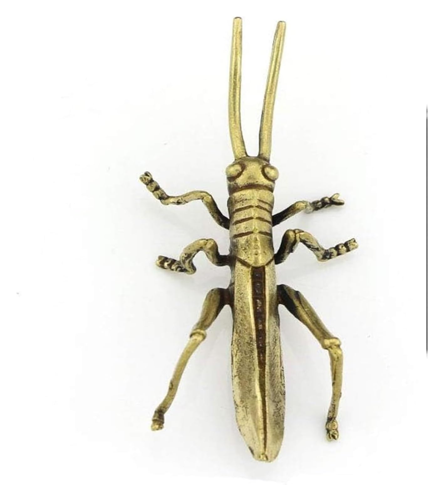 XCFTYRU Vintage Brass Statue， Copper Locust Small Ornaments Vintage Brass Animal Grasshopper Figurines
