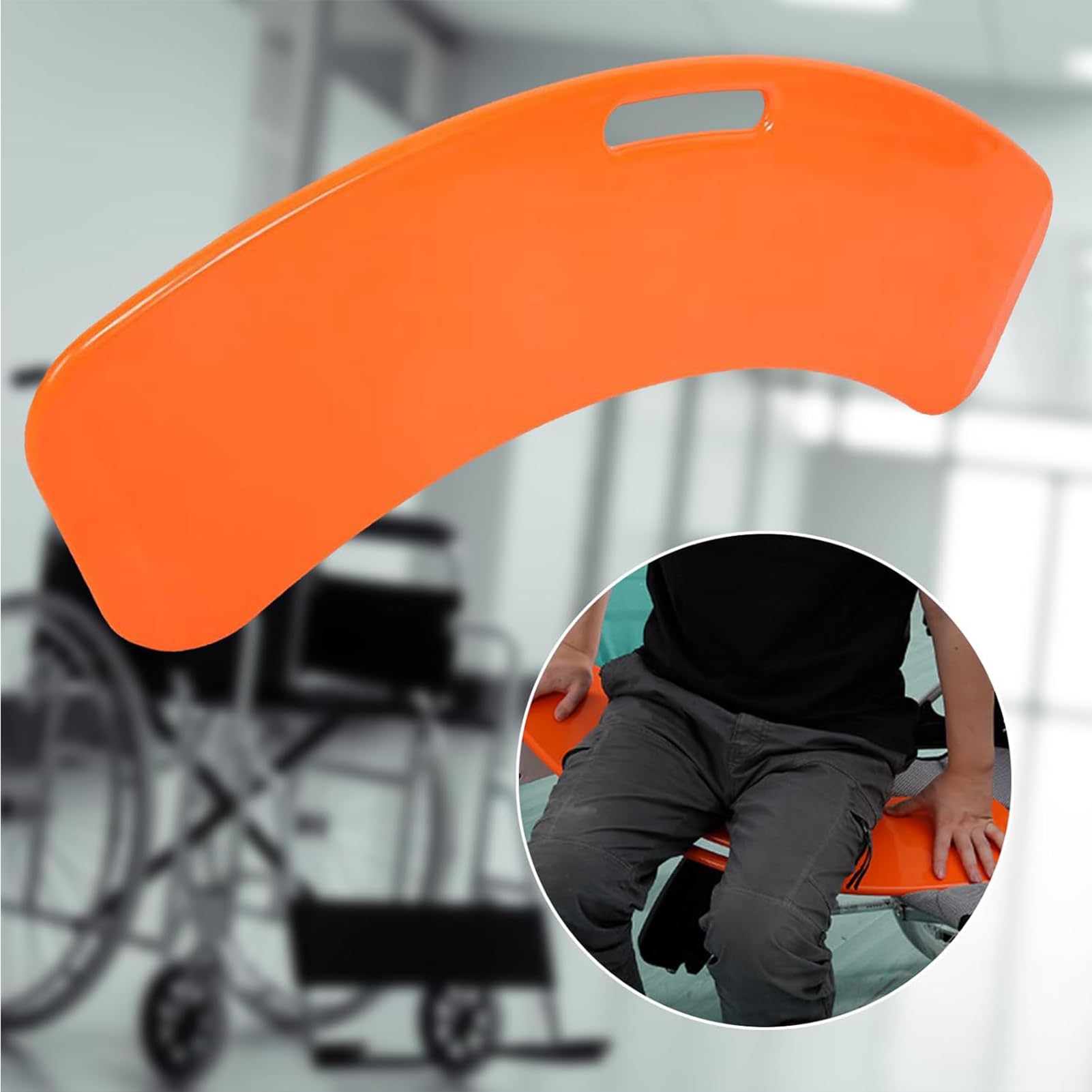 Tavolo di Trasferimento per Anziani, Letto Transfer E Slide Board, 150 kg Peso capacità di Trasferimento Board per Anziani in Letto, Auto, Sedia A Rotelle, Toilette,Giallo