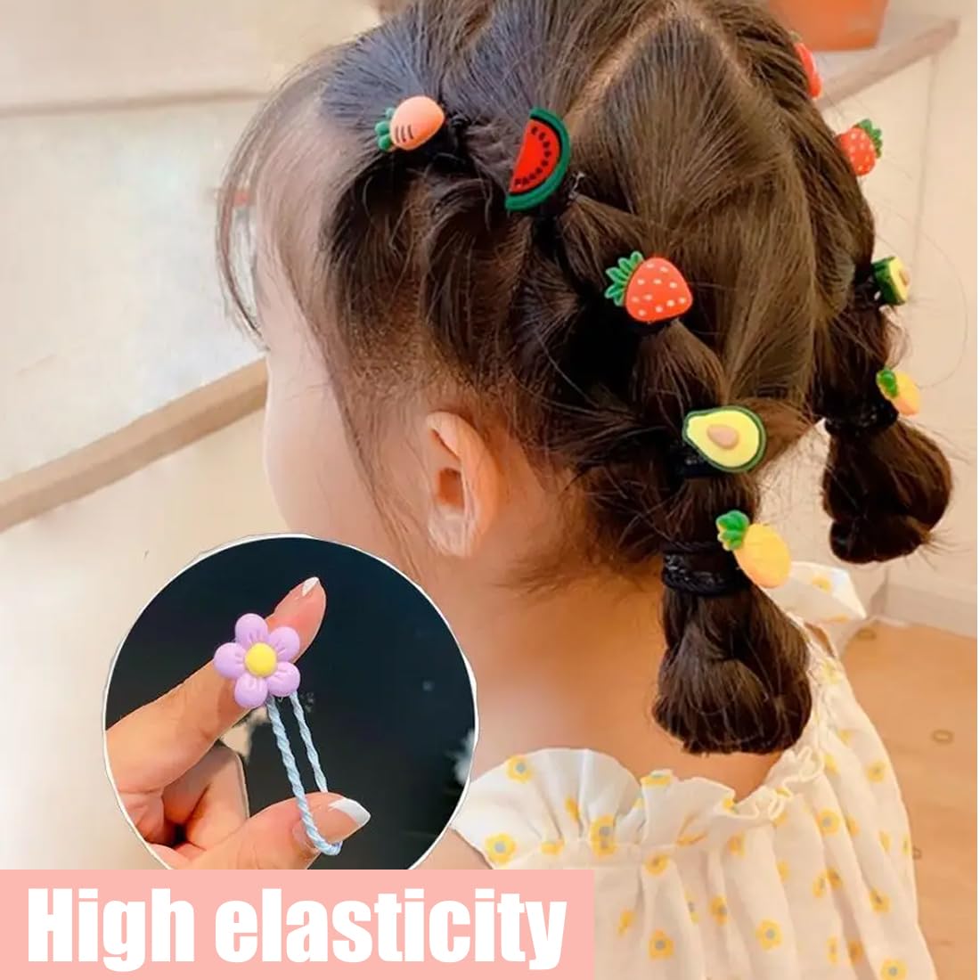 GXGM 100 Piezas Coleteros Pelo Niña Coloridas, Gomas Pelo Niña, Gomas Pelo Bebe, Gomillas Niña de Color Mixto, Accesorios para El Cabello para Bebé, Gomas para El Cabello