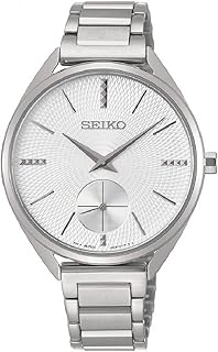 Seiko Watch for Women, Quartz Movement, Analog Display, Silver Stainless Steel Strap-SRKZ53P1