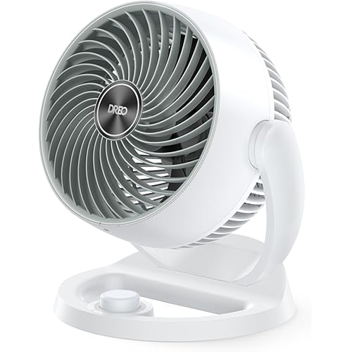 Dreo Fan for Bedroom, 12 Inches, 70ft Powerful Airflow, 28db Quiet Table Air Circulator Fans for Dorm Room, 120° Adjustable Tilt, 3 Speeds, Desktop Fan for Home, Office, Kitchen