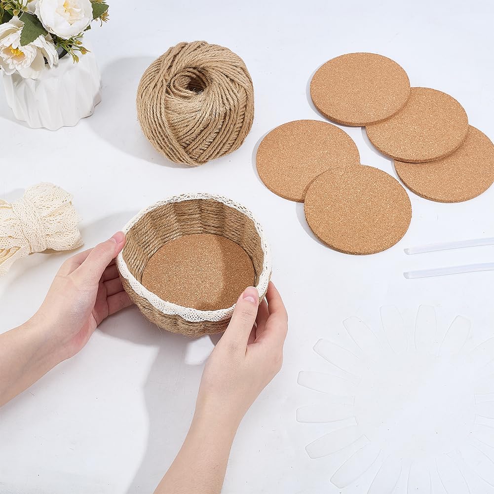 FREEBLOSS 8 Set Basket Weaving Kit Twine Basket Making Kit Creative Woven Bowl Arts and Crafts Projects with Instriction Easter Baskets Activities for Easter Eggs Storage(Plastic Template)