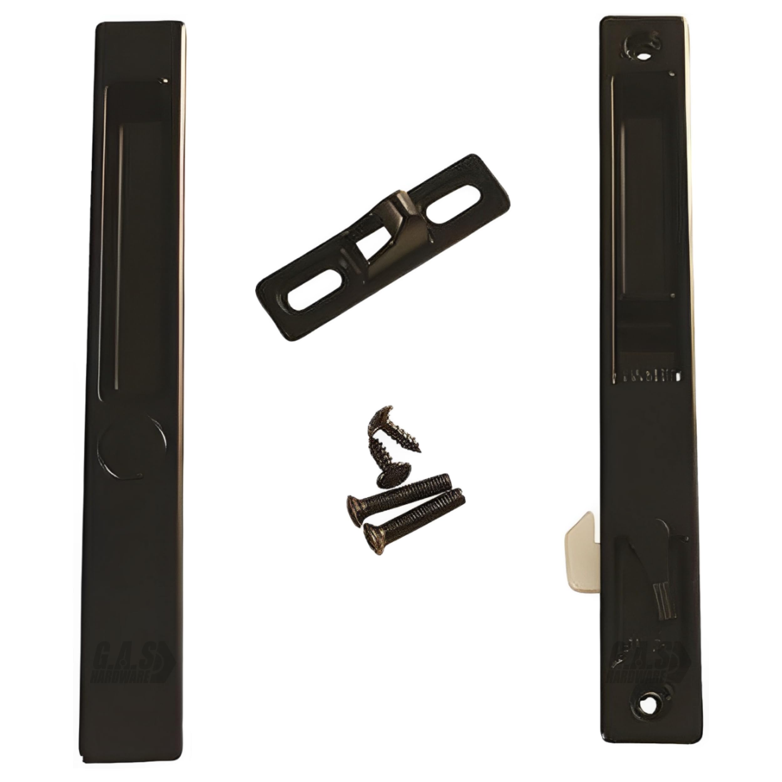 G.A.S Hardware Sliding Glass Patio Door Handle Set, Flush Mount, Non-Keyed, 6-5/8