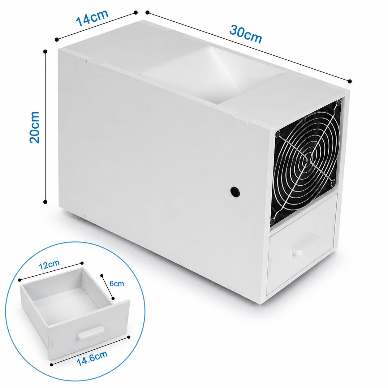 Máquina eléctrica de grano, ventilador ajustable para alimentación de pájaros con cajones dobles para limpieza de mijo, granos y semillas
