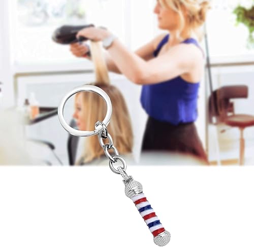 Miniatura 7 de WSNANG Letrero de peluquería con llaverocollar para peluquero con luz de giro, colgante de joyería, estilista de regalo