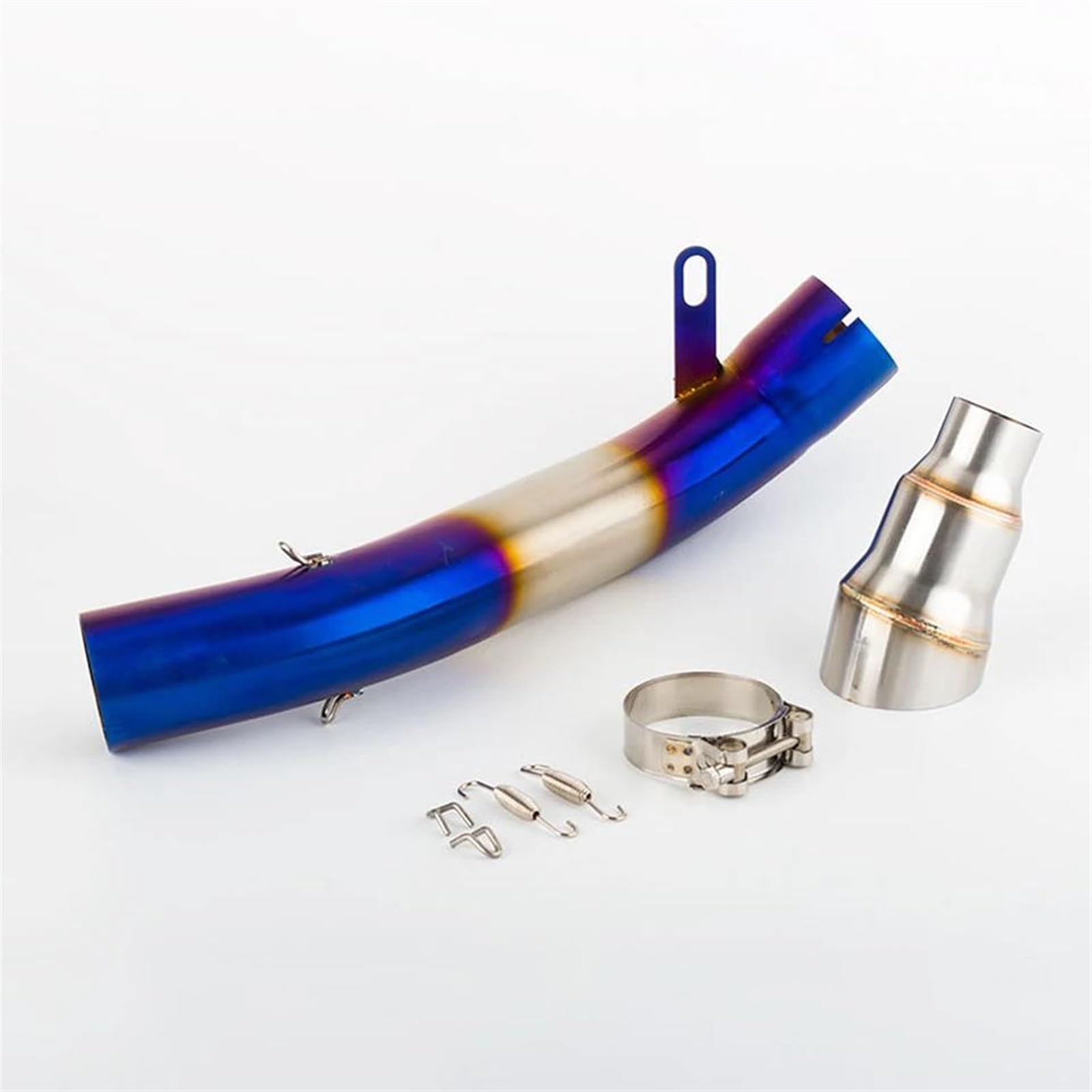 Lien intermédiaire d'échappement moto bleu style titane CB650 - 4