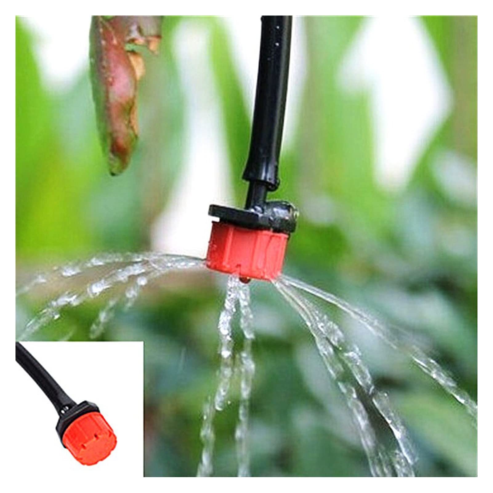 Zestaw do nawadniania kropelkowego DIY ogrodowy system nawadniania kropelkowego regulowany zestaw wody kroplujący automatyczne nawadnianie 4/7 mm zestaw montażowy węża (kolor: zestaw 40 m)