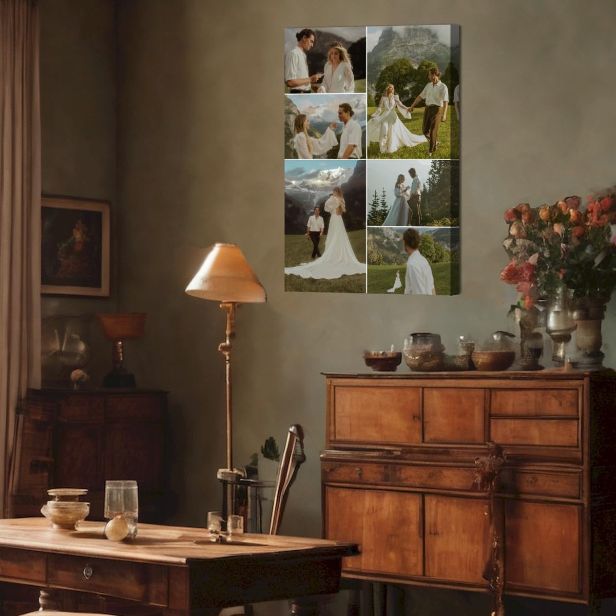 Canvas Photo Prints - 20x30 Inch Framed - Custom Canvas Prints with Your Photos/Text/Name Canvas Pictures Custom Canvas Wall Art Personalized Christmas Gifts for Lover Family Women Men