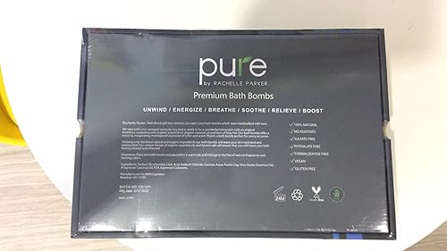 Miniatura 7 de Pure Bath Bomb Set de regalo para hombres. 24 bombas de baño para hombre envueltas individualmente con aceites esenciales superior y manteca de