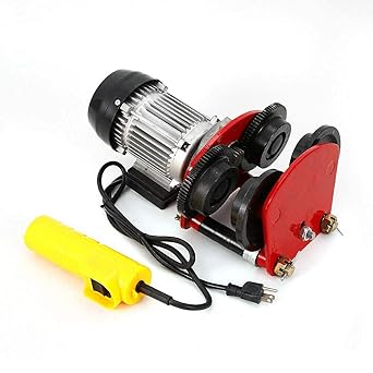 Electric Wire Rope Hoist 2200lbs 4ft Lift I-Beam HeavyDuty Crane