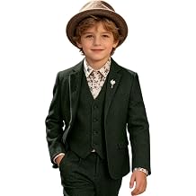 Tweed Boys Suit 3 Piece Jacket Blazer Vest Pants Set for Boy Suits