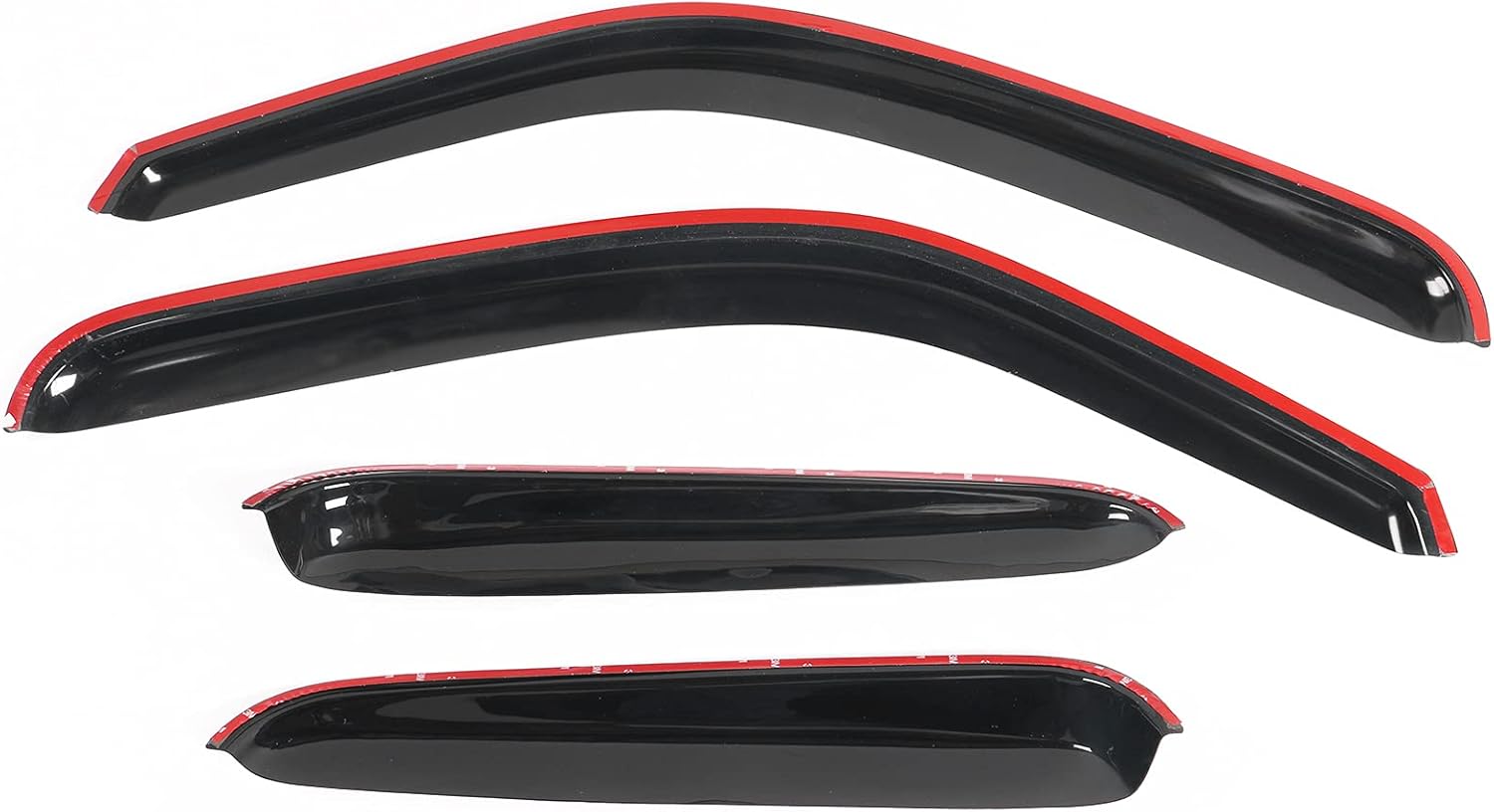 IKON MOTORSPORTS Tape on Window Visors Compatible with Extended trucks of 99-06 Silverado Sierra & 01-06 Silverado Sierra Pickups, 07 Sierra Classic Models
