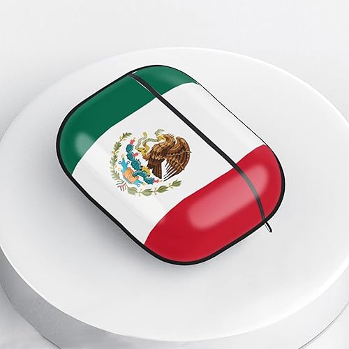 Miniatura 4 de Funda compatible con Airpods Pro 2019, patrón de bandera de México, funda protectora para carga de AirPod con llavero a prueba de golpes para niñas,