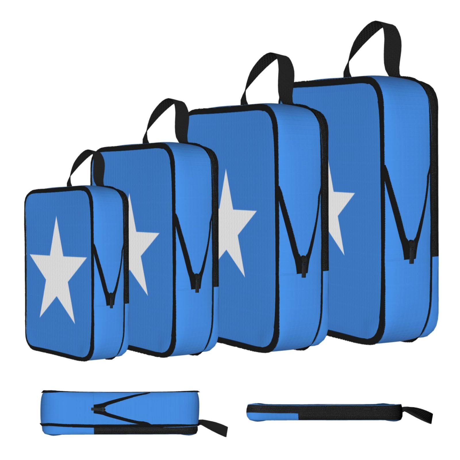 Sxzvvbn Black Somali Flag Compression Packing Cubes 4 Piece Set