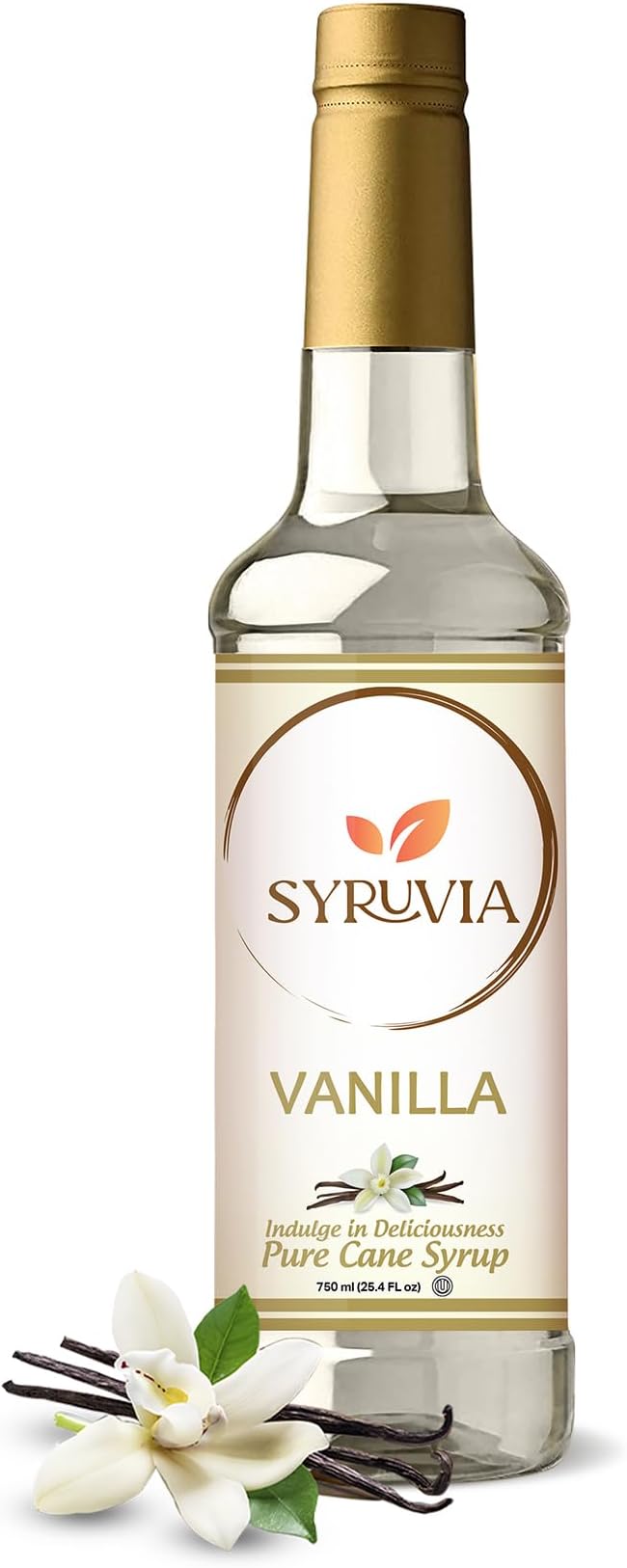 Syruvia Vanilla Coffee Syrup 25.4 fl oz Syrup for Coffee