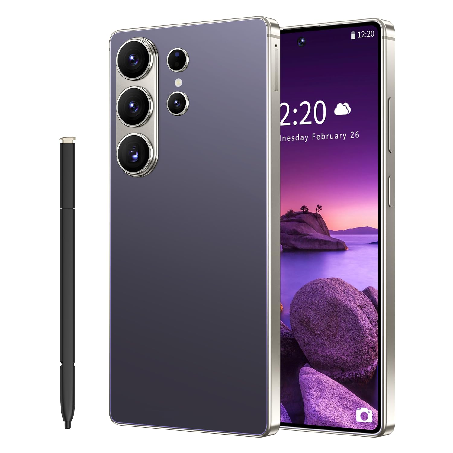I26 Ultra Unlocked Cell Phone,Built in Pen, Smartphone Battery 7000mAh,6.99" HD Screen Unlocked Phones, 68MP+108MP, 12+512GB 5G The Phone Android 15, Face ID/Fingerprint Lock/GPS (Rose Gold, 12+512) — view 15
