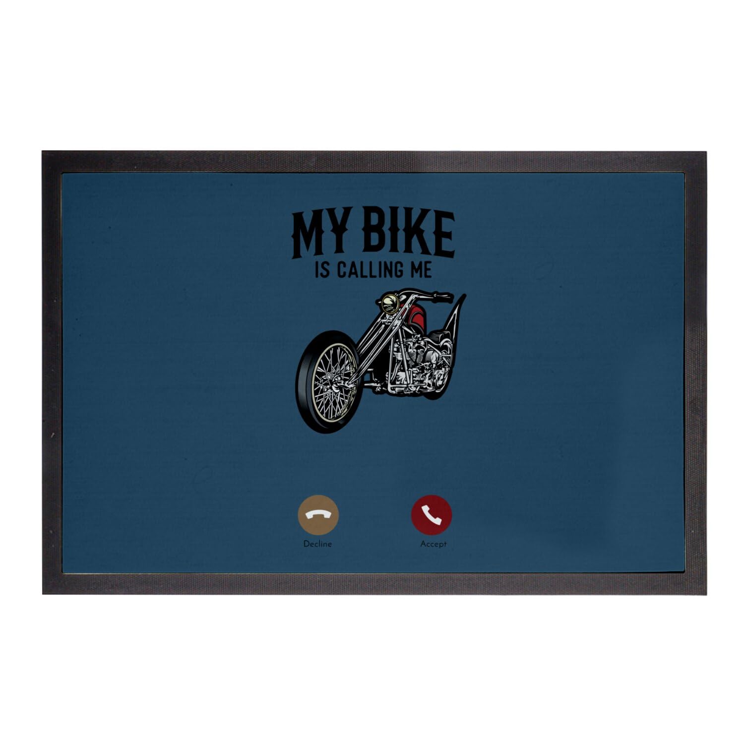 Paillasson bleu cadeau idéal cycliste tapis entrée dimensions 75x50cm