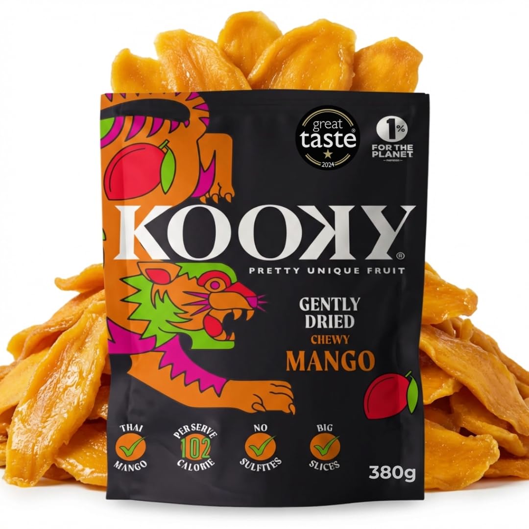 Gently Dried Mango Slices - Large 380g Pack Bursting With Juicy Flavor And Packed With Nutrients. The Perfect Healthy Fruit Snack