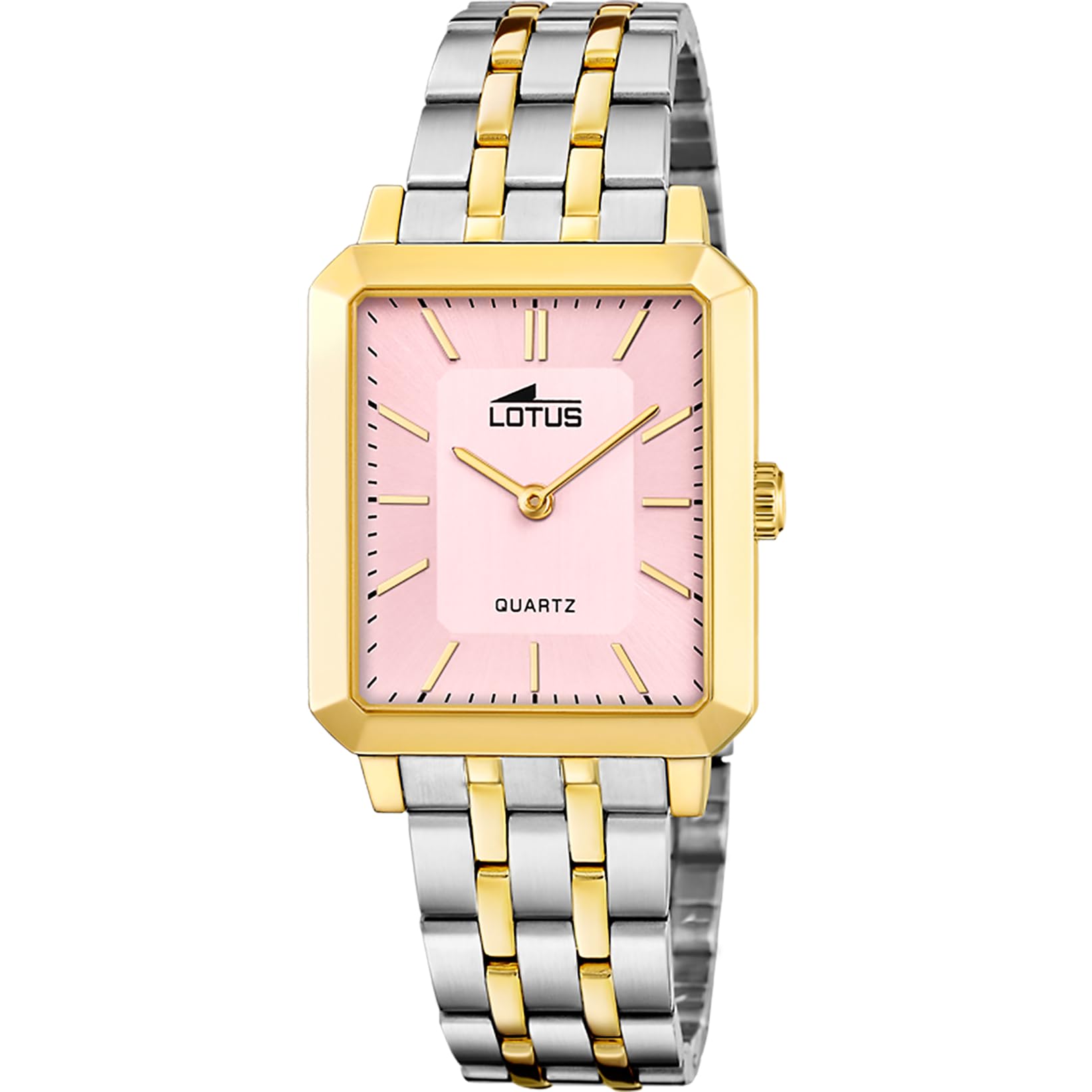 LOTUS Reloj Mujer Analógico de Acero Inoxidable 316l Multi | Movimiento de Cuarzo, Cristal Mineral de Alta Resistencia, Resistente al Agua 5 ATM 18981/2, Square Series