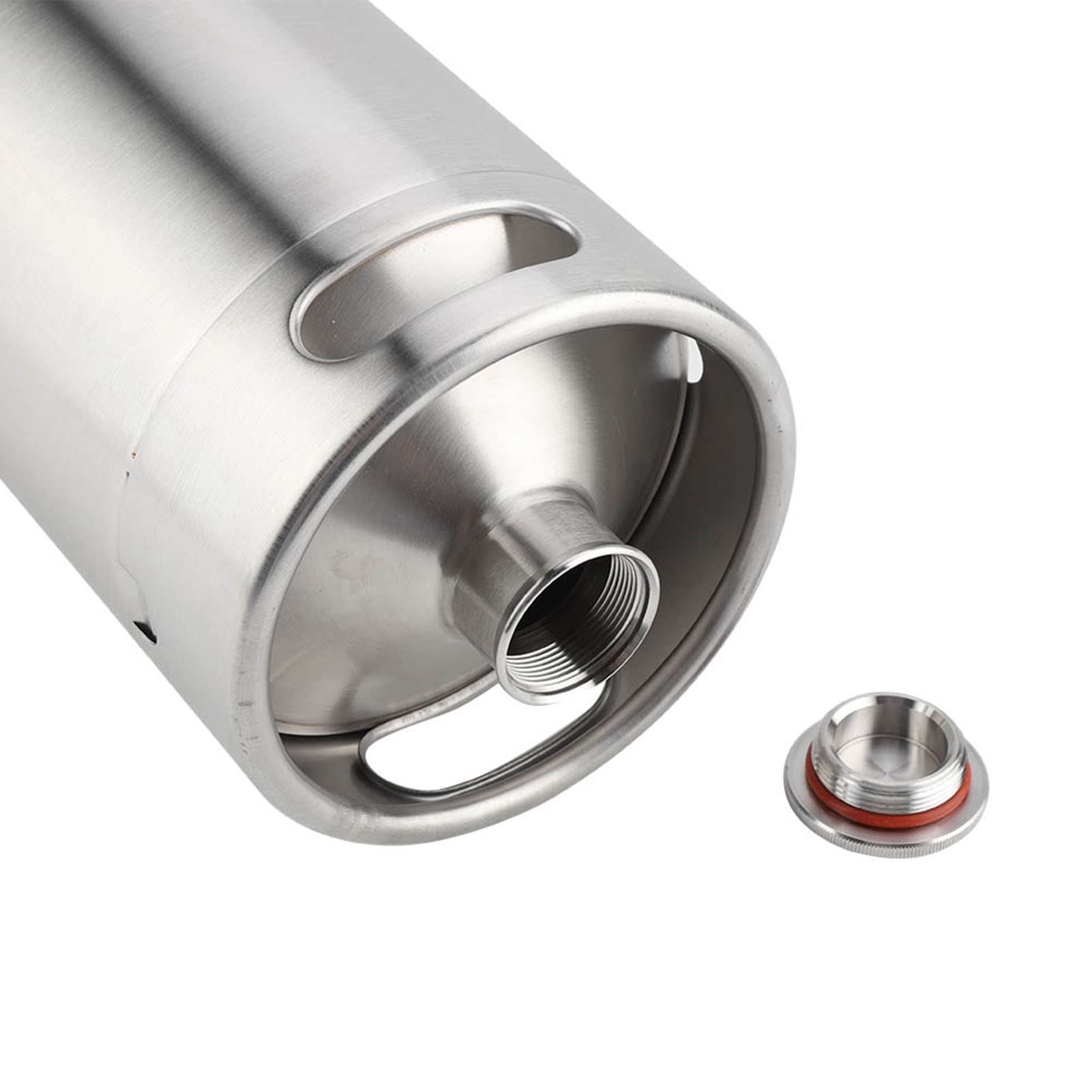 Birra in acciaio inossidabile da 4 litri con coperchio a spirale Fusto per birra fatto in casa resistente alla ruggine per birra, vino, cocktail, stoccaggio, mini fusto di