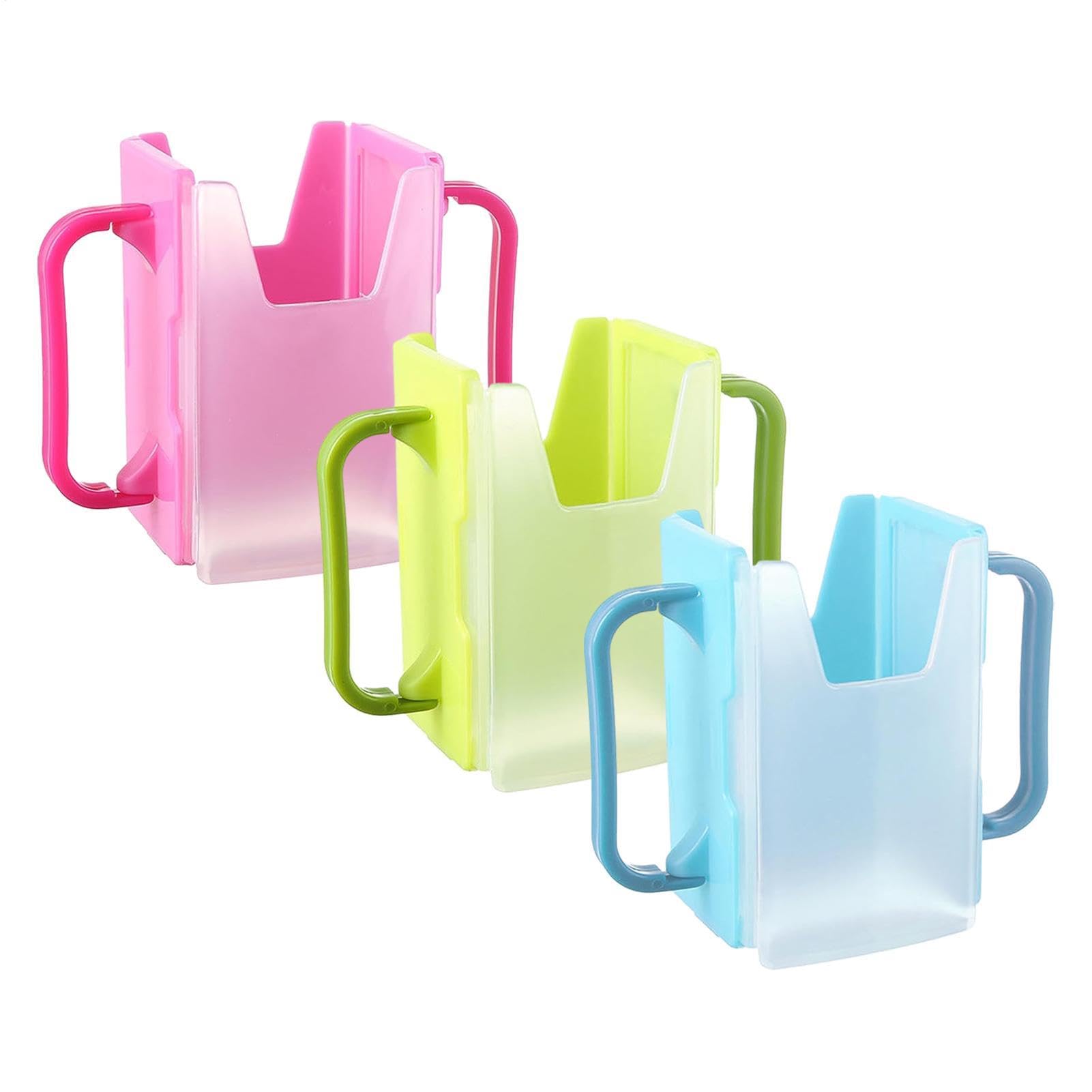 Juice Box Holders for Todddlers No Squeeze - Milk Carton Holder with Handle | Lightweight Kids Pouch Holder | Telescopic Milk Carton Stand | Spill Proof Cup Holder Stand for Juice Bags and Boxes