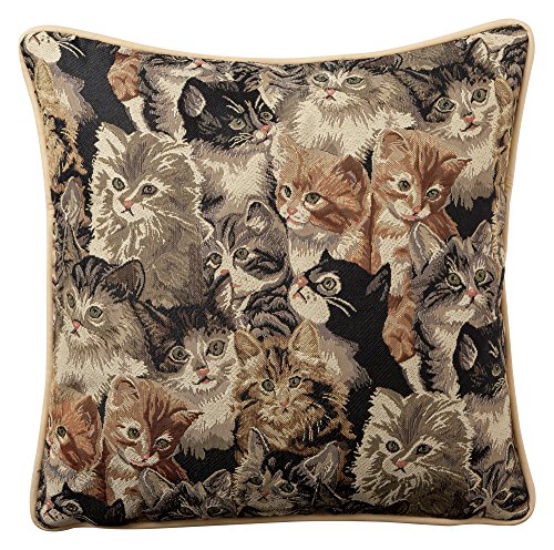 Nicht Zutreffend Housse de Coussin Taie d'oreiller décoratif Tapisserie Housse de Coussin 40u00a0x 40u00a0cm en 5u00a0Dessins Chat