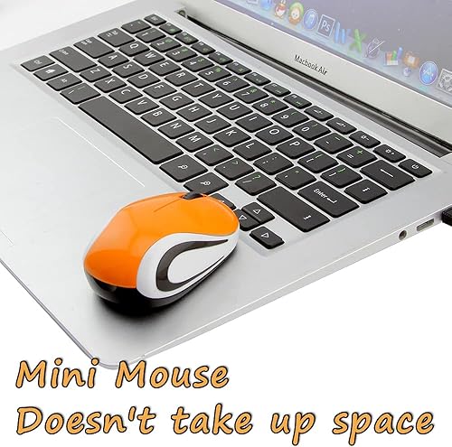 Miniatura 10 de Ratón inalámbrico para computadora portátil, tamaño pequeño, portátil, compacto, de viaje, USB, 3 botones, 1000 DPI, mouse inalámbrico para PC,