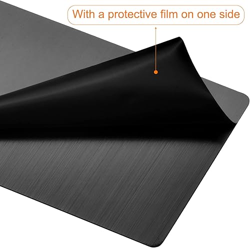 Miniatura 10 de uxcell Tarjeta de metal en blanco, placa de acero inoxidable 201 cepillado de 2 x 0.9 pulgadas para grabado láser, placa de identificación de 0.016