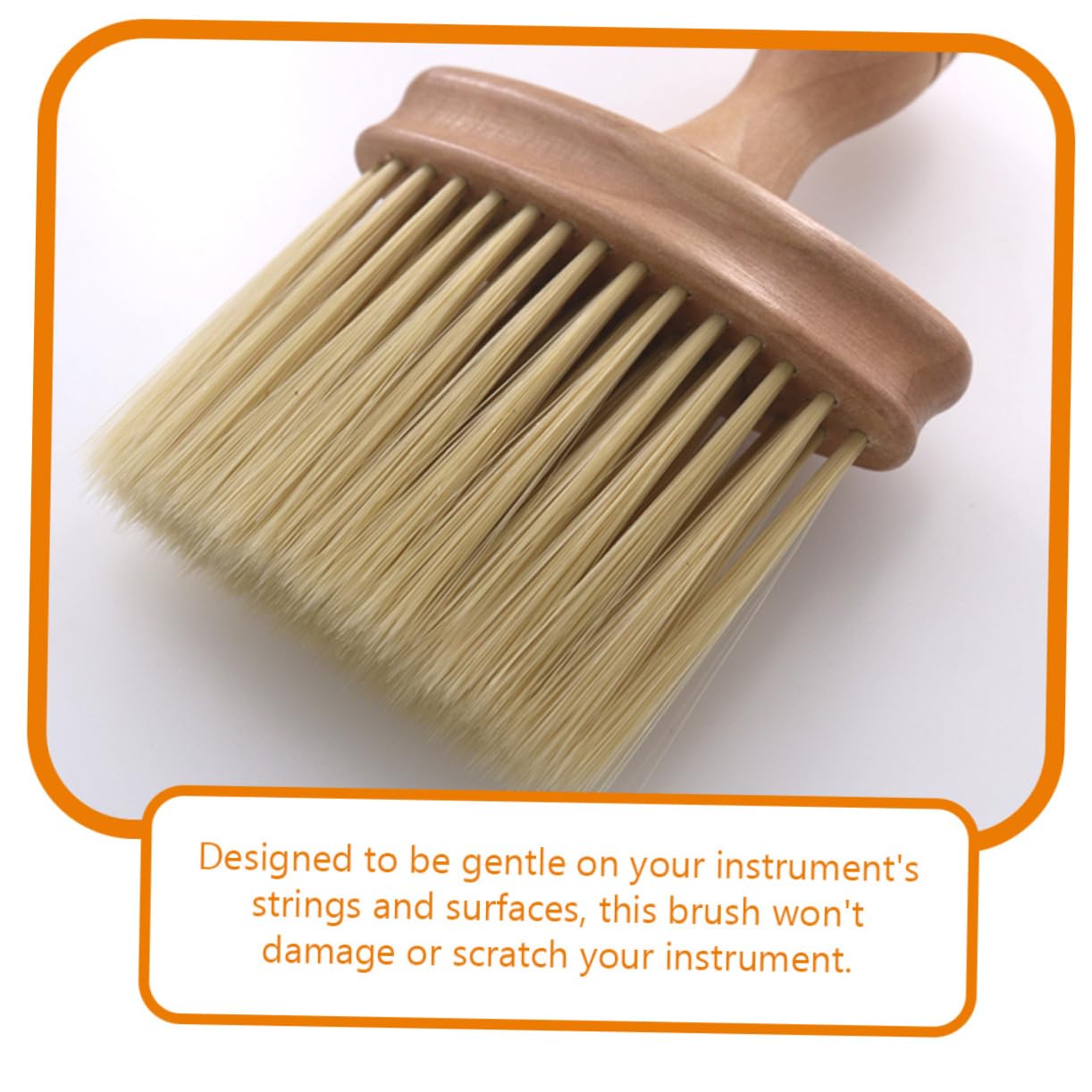 VANZACK Cleaning Tool for Guitar Violin Piano Drum Ukulele Wood and Nylon Material Brush