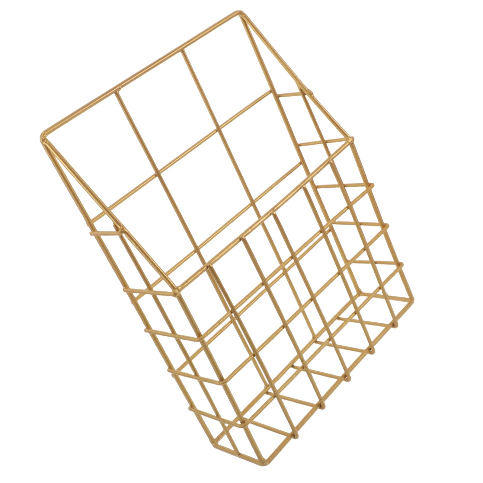 Cabilock Revistero de Pared Metálico Dorado Estantes para Periódicos, Diseño Moderno y Artesanal de Hierro Resistente para Organización en Oficina