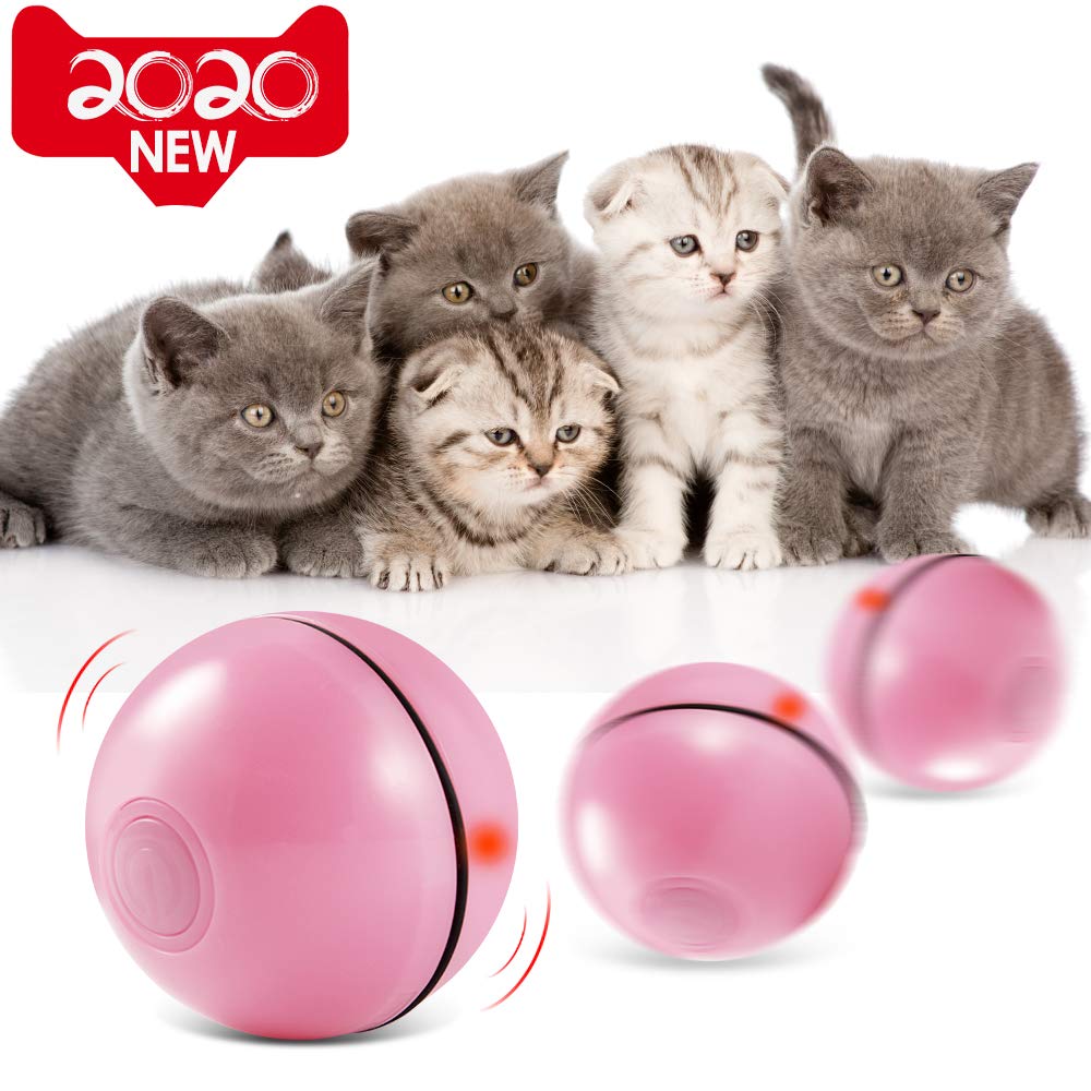 TekHome Cat Toys for Indoor Cats, Interactive Cat Toy Ball,Cat Lover Gifts for Women,Kitty Toys Automatic,USB Rechargeable Led Light Pet Toys.
