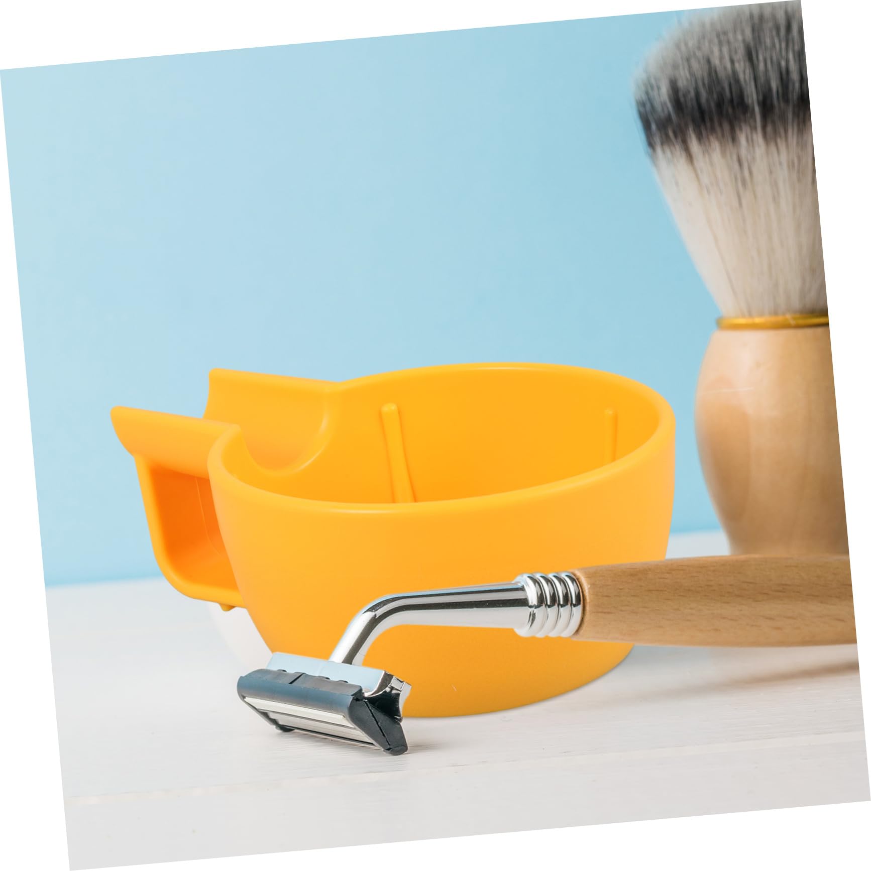 Beavorty Men's Shaving Bowl Shaving Cream Foam Bowl for Soap Deep Plastic Container