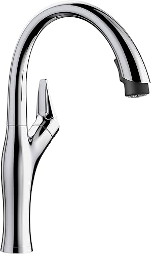 Vista 15 de BLANCO, Café Brown 442032 ARTONA - Grifo de cocina con doble rociador a juego de colores, 1.5 GPM PVD ACERO/CAFÉ