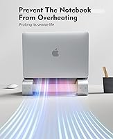 Vista 3 de Soqool Laptop Stand for Desk,Aluminum Computer Stand for Cooling,Sturdy Stable Ergonomic Laptop Riser Compatible with MacBook Pro Stand