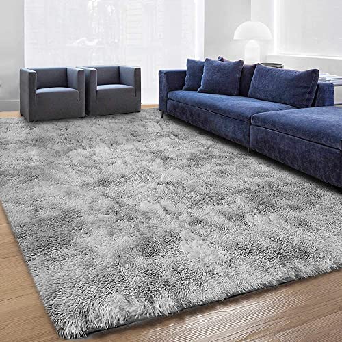 JURLEA Tappeti Soffici Tappeti per Soggiorno Tappeto Morbido Antiscivolo per Camere da Letto Moderne (250 x 300 cm, Bianco grigio)