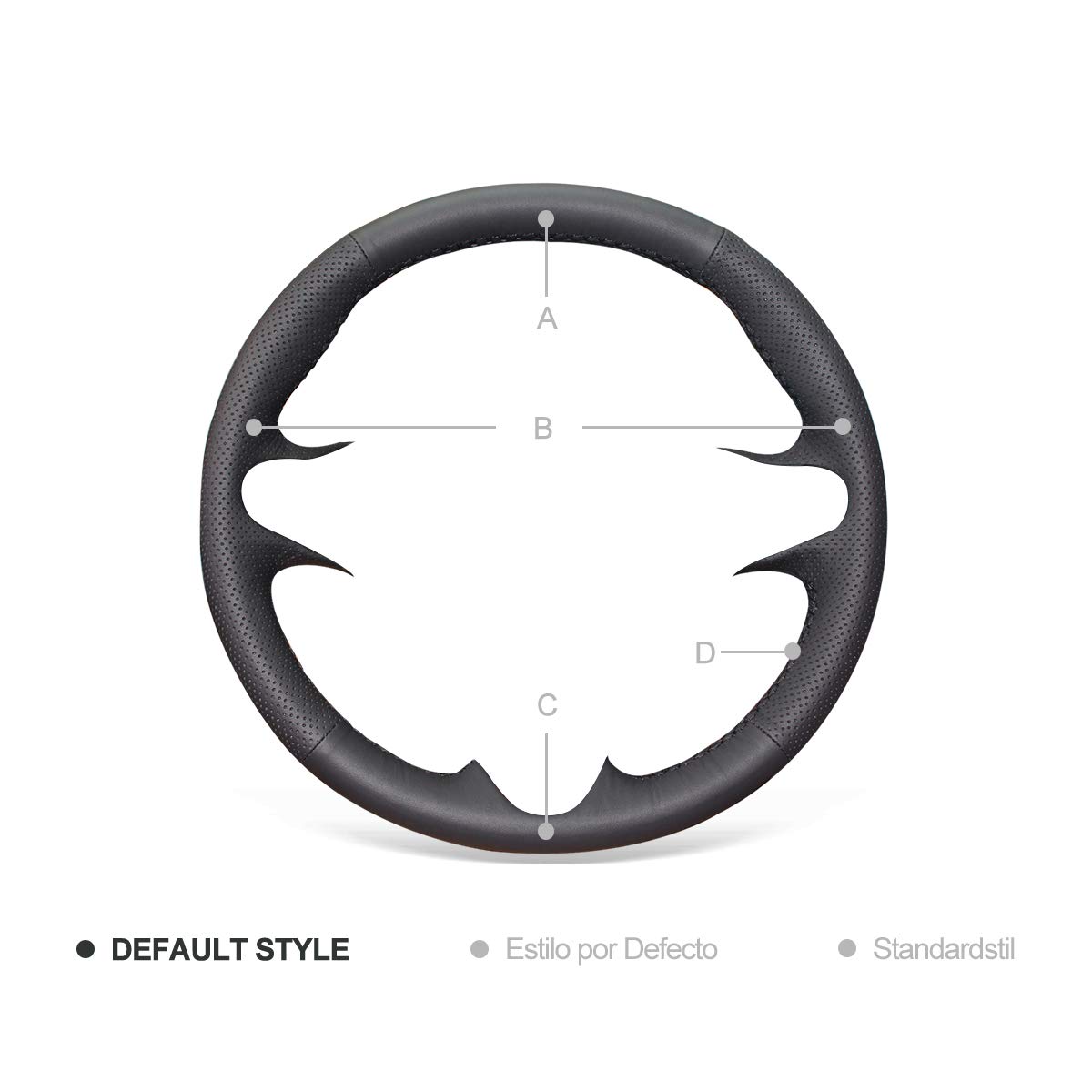 MEWANT Passgenauer Lenkradbezug zum Nähen für Honda Civic | Honda Civic 2006-2011 / Civic Atmungsaktiv Für Beheizte Lenkräder Langlebig