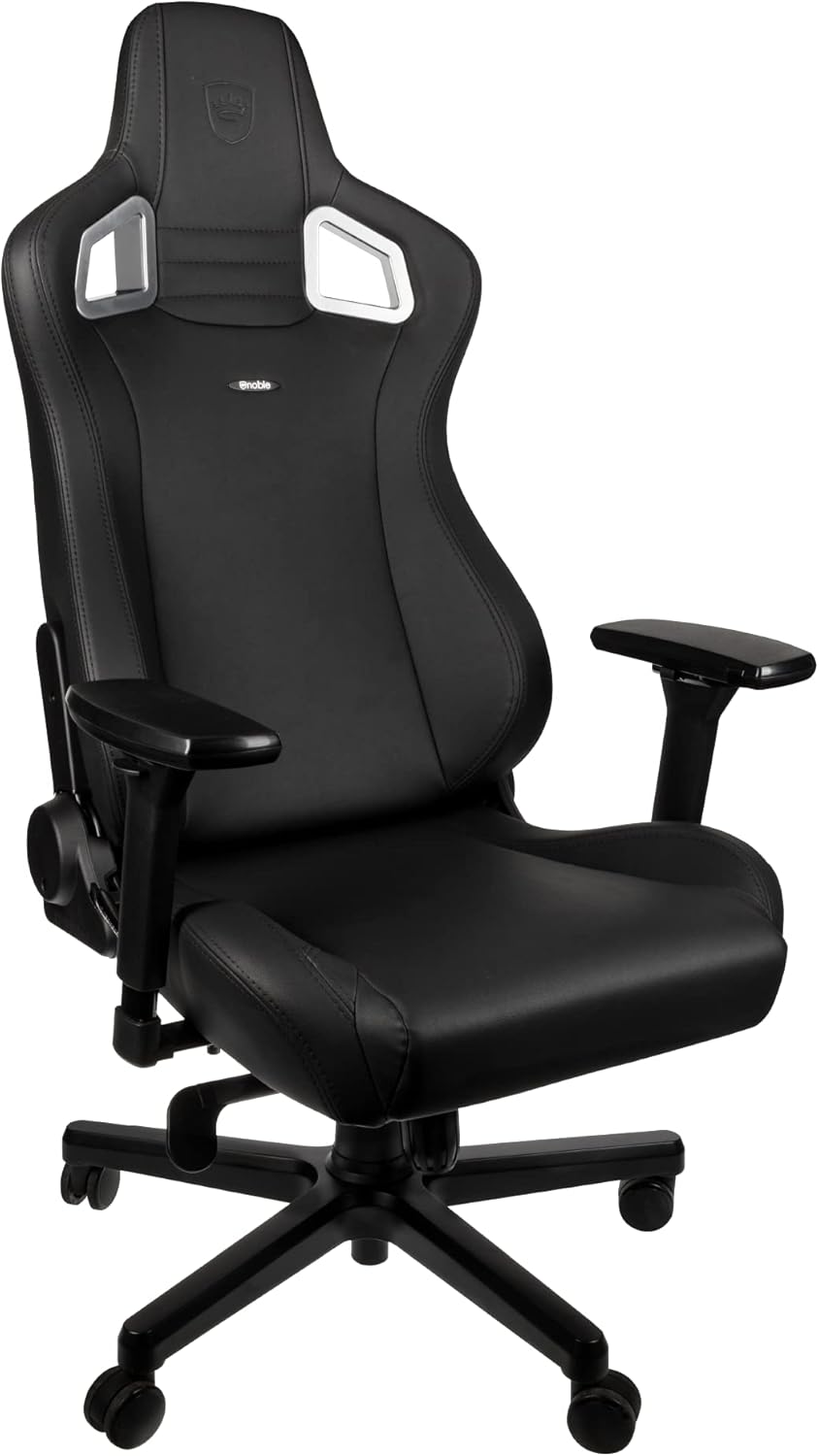 noblechairs Epic Reclining Gaming Chair and Reclining Office Chair, PU Hybrid Leather, Black Edition PU HYBRID LEATHER Black Edition - Image 1 of 7