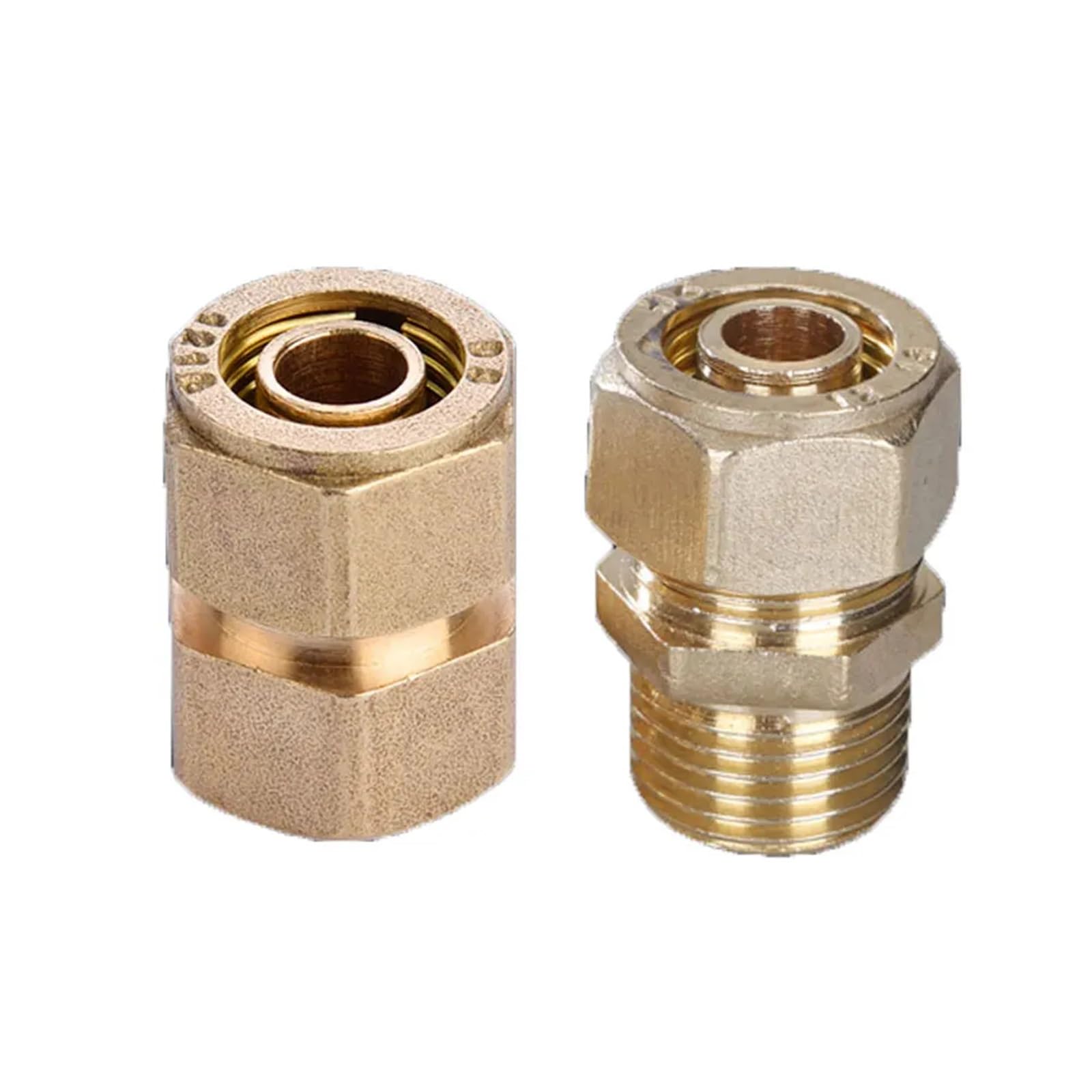 Ruajogynvm Men's One Color Dn15 Dn20 /Fe Thread Straight Pex Pipe 1216/1418/1620/2025/2632 Fitting Aluminum Pipe Fittings(1620 Dn15 Bsp )