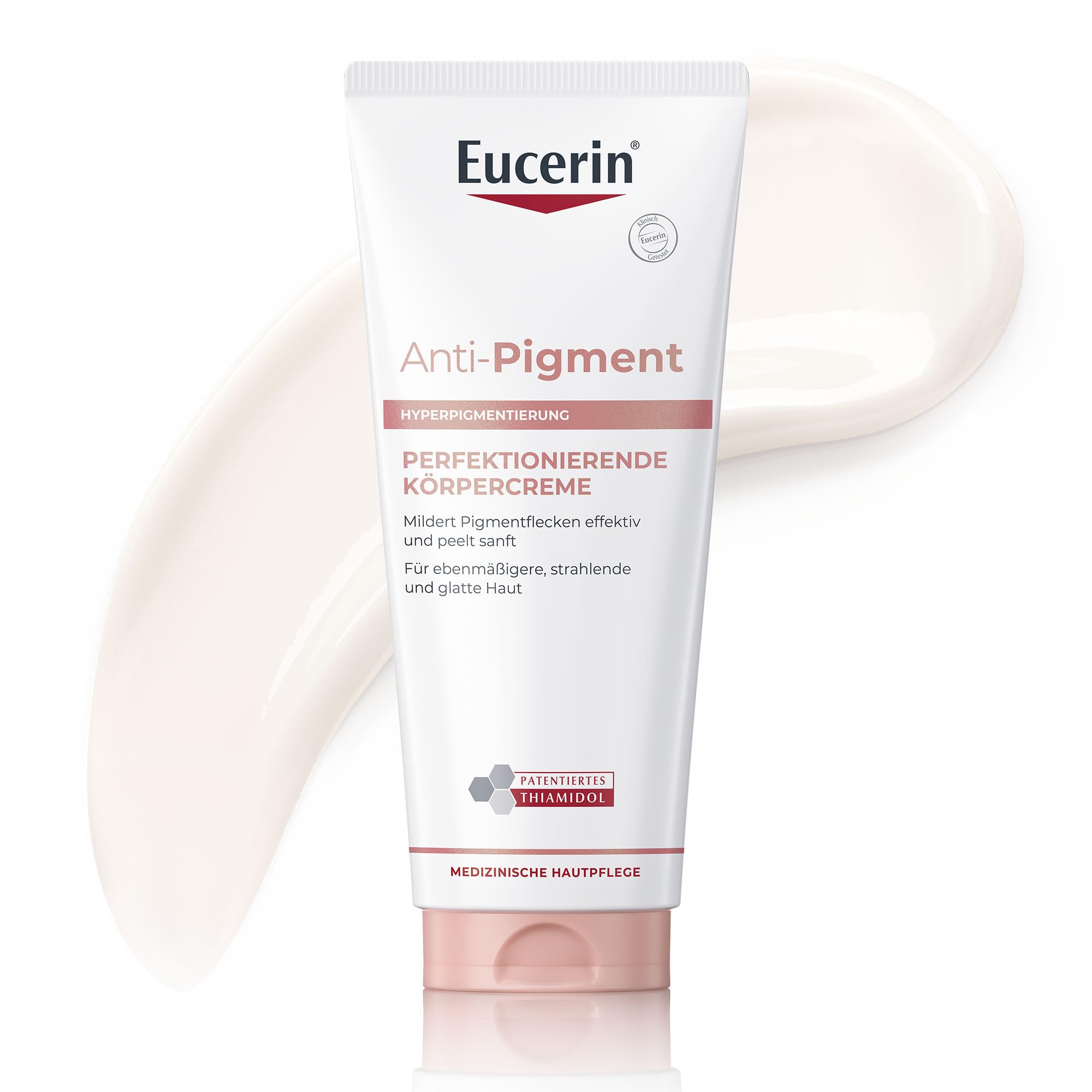 Eucerin Anti-Pigment Perfektionierende Körpercreme 200 ml, Bodylotion mit Thiamidol zur Reduktion von Pigmentflecken, Hautpflege peelt sanft, regeneriert und glättet